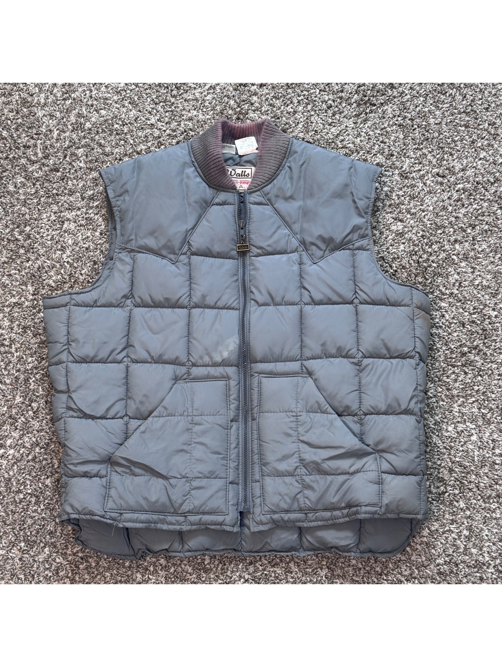 Vintage 80s/90s Walls Blizzard-Proof Puffer Vest XL Blue Gray USA